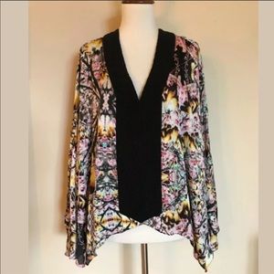 Plus Size 3X T Bags LA Beaded Print Blouse